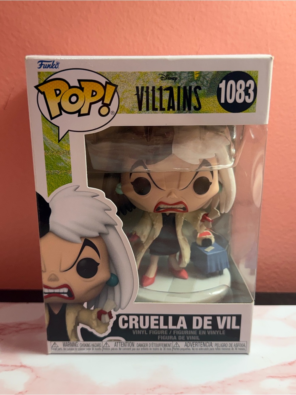 Funko Pop! Cruella de Vil Vinyl Figure - White, Black, Red, Blue